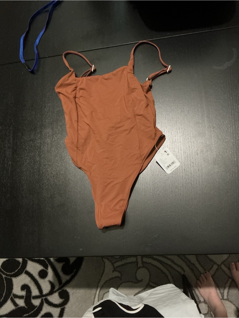 Anthropologie NWT Solid One-Piece Swimsuit in Rust - Small
